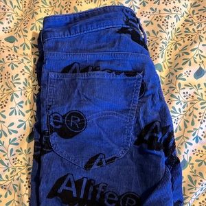 Alife X Lee  blue corduroy pants